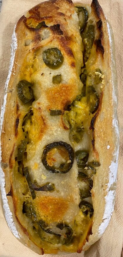 Fresh Homemade Jalapeno & Cheddar Cheese Sourdough Bread