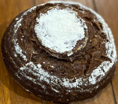 Fresh homemade Sourdough Dark Rye Small Boule