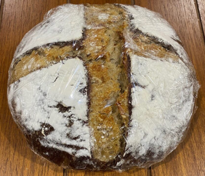 Fresh homemade Sourdough Marble Rye Large Boule